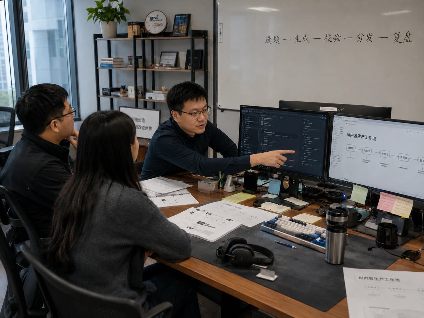 AI 工作坊会议桌